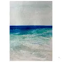 Orizzonte II - Dietro il nastro blu / Watercolour / gerahmt Passepartout 30x40 /24x30 / UNIKAT KalmanfiArt - Galerie Cilento
