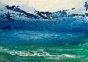Serie: Mare 2025 - Acrylic on paper - 17x12 cm - Hahnemühle Britannia paper - 300 gr - Passepartouthülle 18x13 -Unikat - small work