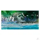 Postcard, Aquarell, 21x10,5, Unikat, Hahnemühle "Burgund" 250g / 2024 "Paradiso Punta Licosa" UNIKAT