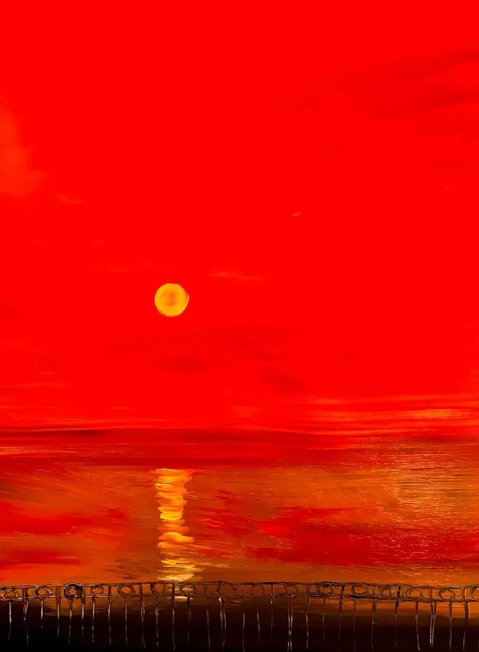 Trentinara - Acrylic on canvas - 60x80 framed - UNIKAT Kalmanfi.Art - Galerie Cilento