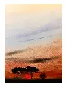 Tramonto - Templi di Paestum - Pastel - HALBE framed 40x50 - UNIKAT Kalmanfi.Art - Galerie Cilento - Art New York Magazin