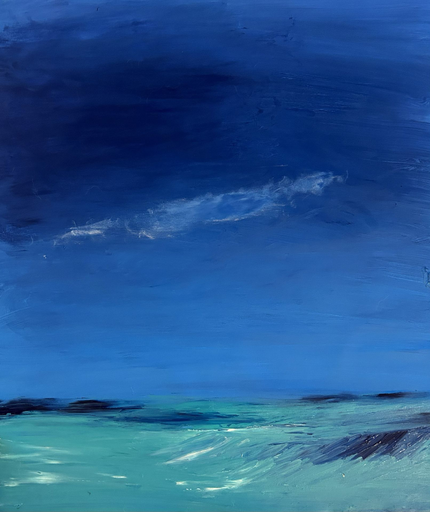 Gemälde / Titel: Nel cuore il mare II - Spiaggia Baia Arena / Acrylic on canvas / framed 60x80 / UNIKAT KalmanfiArt - Galerie Cilento