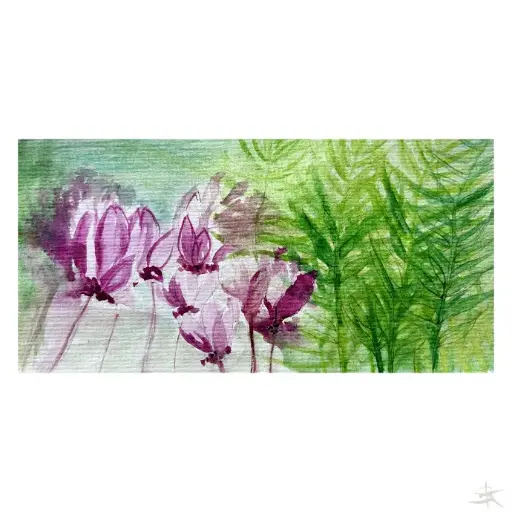 Postcard, Aquarell, 21x10,5, Unikat, Hahnemühle "Burgund" 250g / 2024 "Bussento" UNIKAT