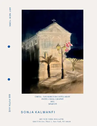 San Marco di Castellabate - Chiesa - Pastel 30x40, framed 40x50 - UNIKAT Kalmanfi.Art - Galerie Cilento